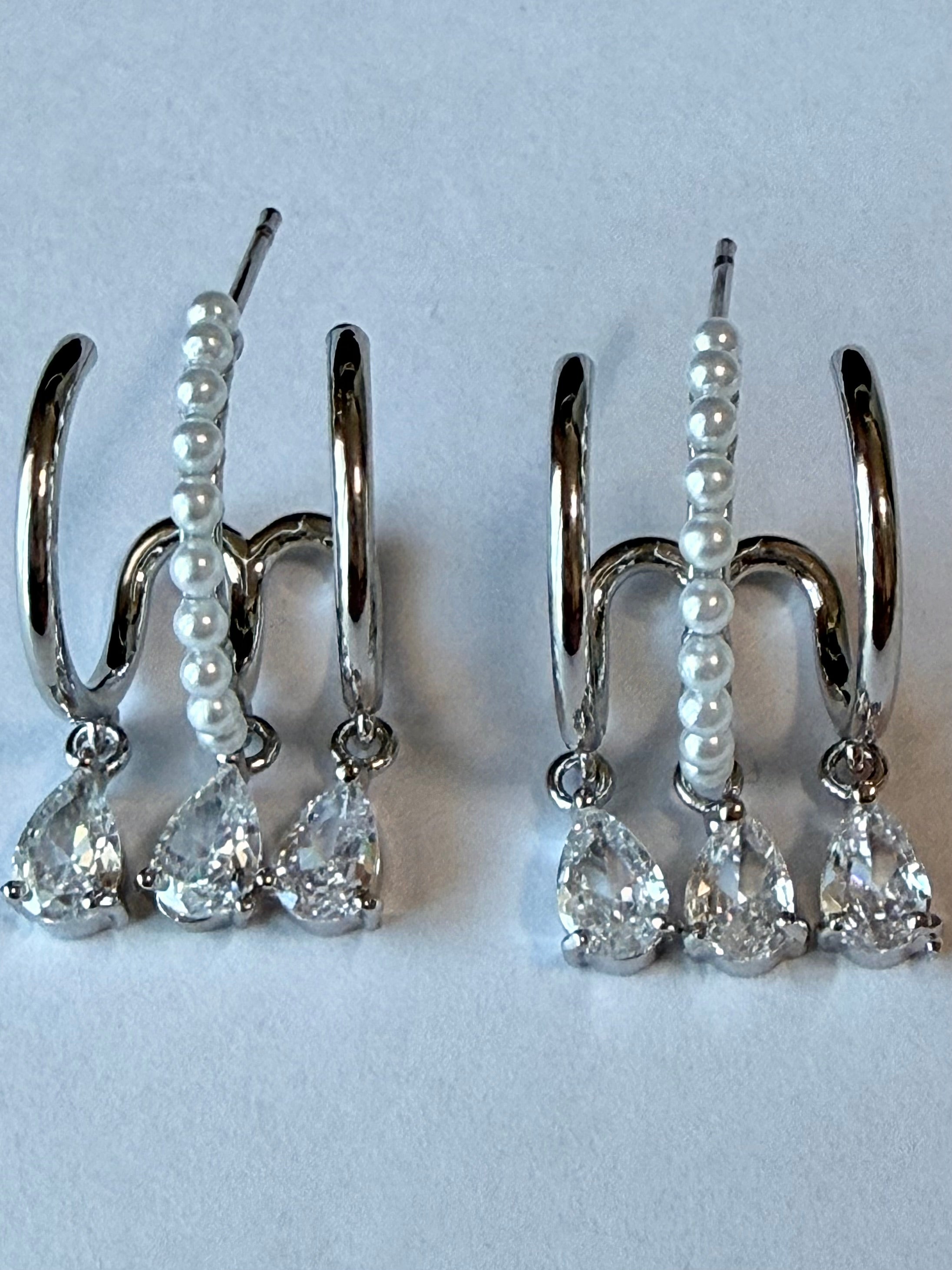 Lunar Pearl Drop Earrings