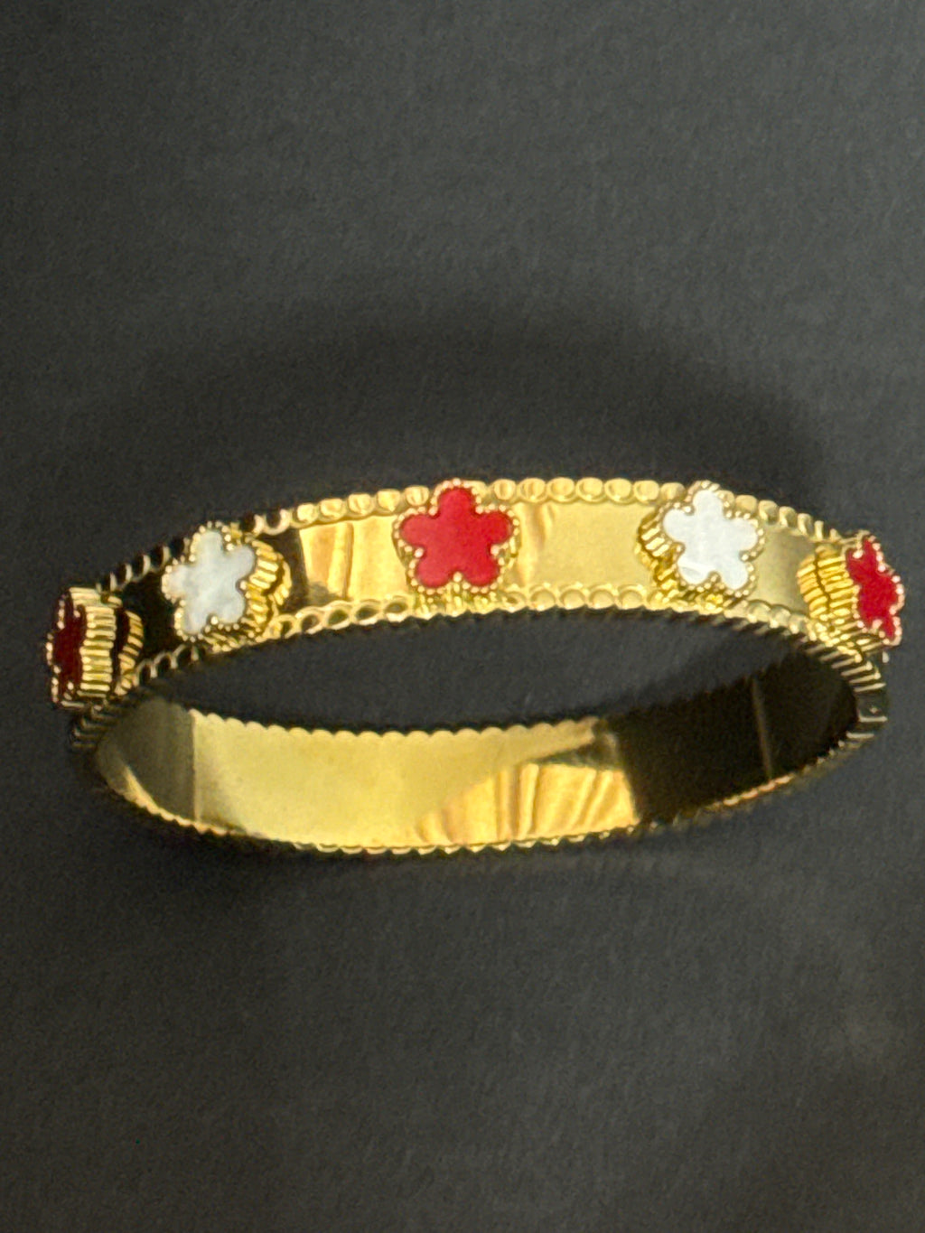 Flora Charm Statement Bangle