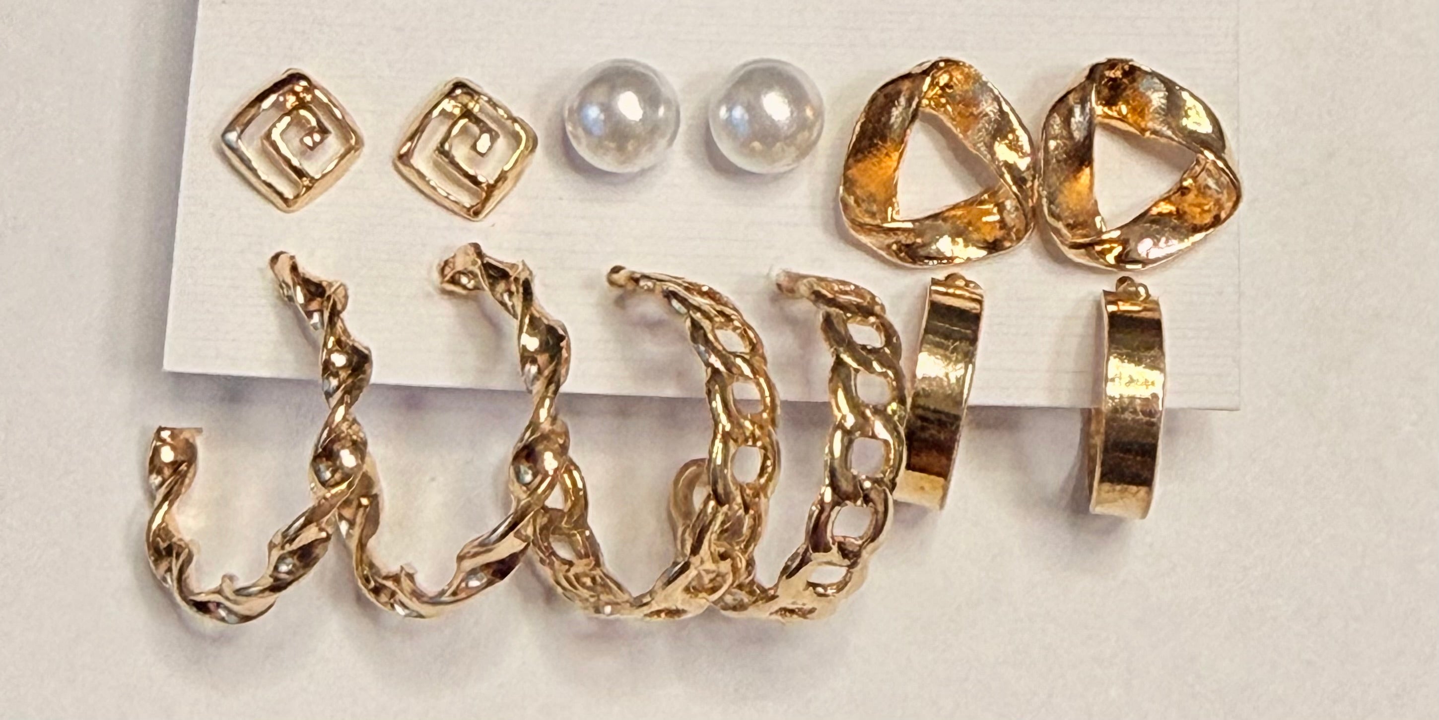 Golden Trend Hoop Set (6-Pair Bundle)
