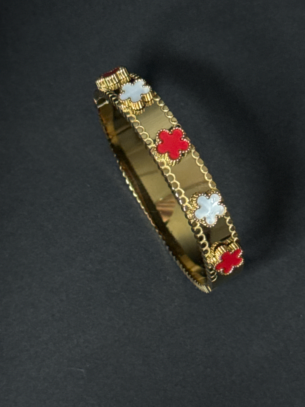Flora Charm Statement Bangle