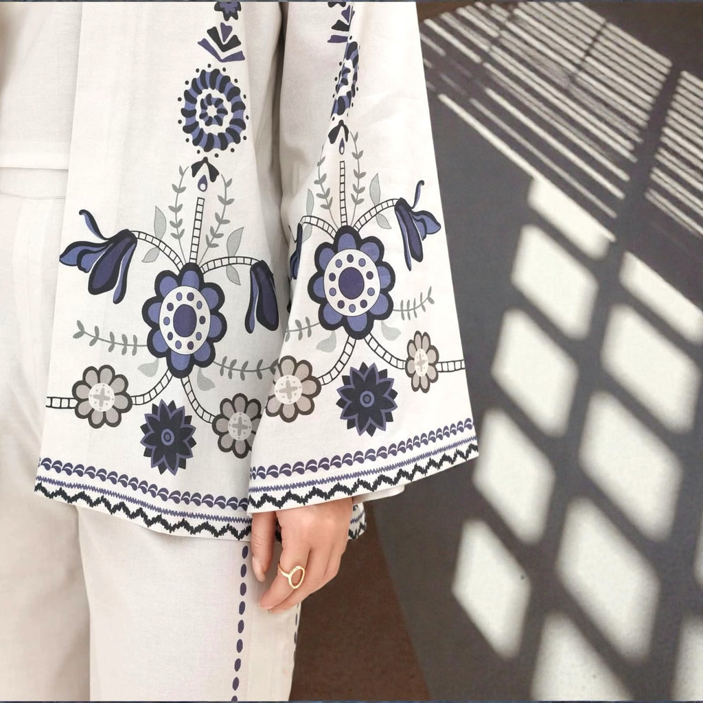 Ivory Noir Modest Co-Ord Set for Women