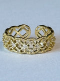 Gilded Lattice Ring