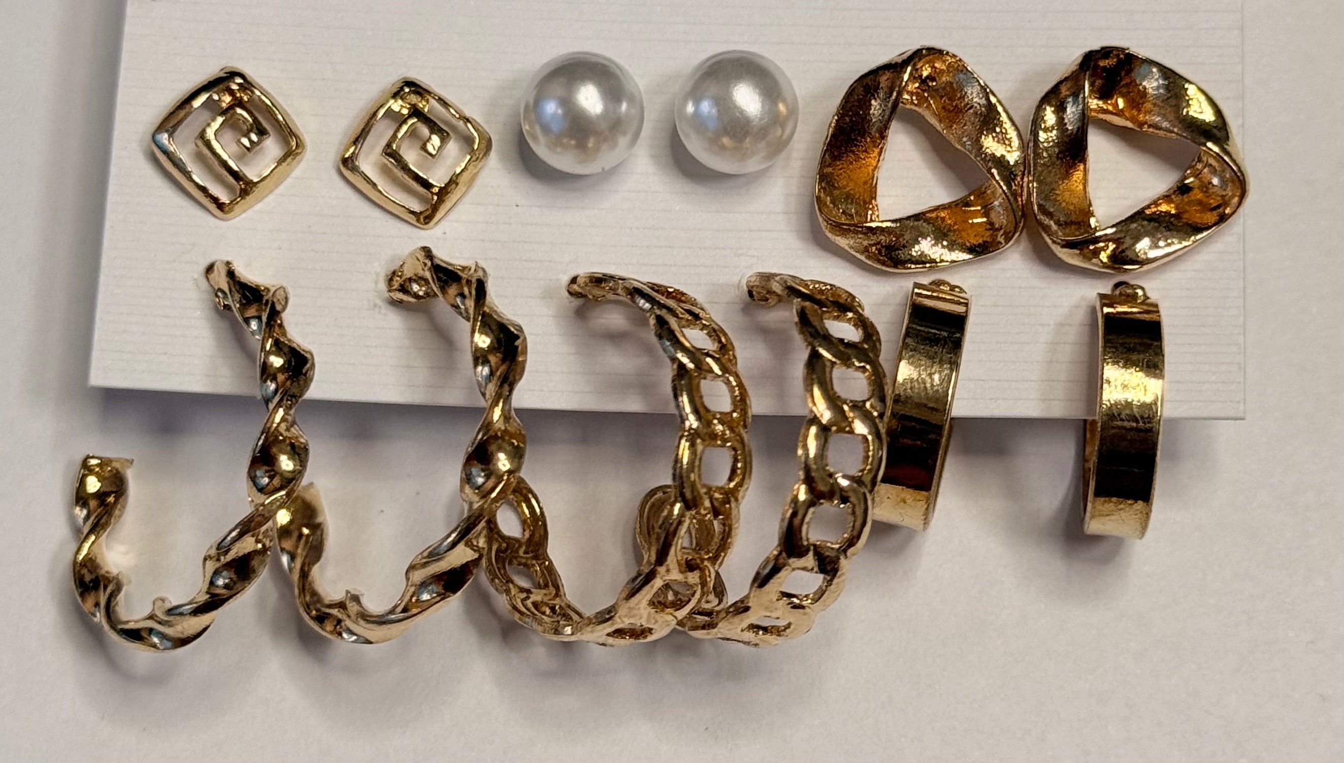 Golden Trend Hoop Set (6-Pair Bundle)
