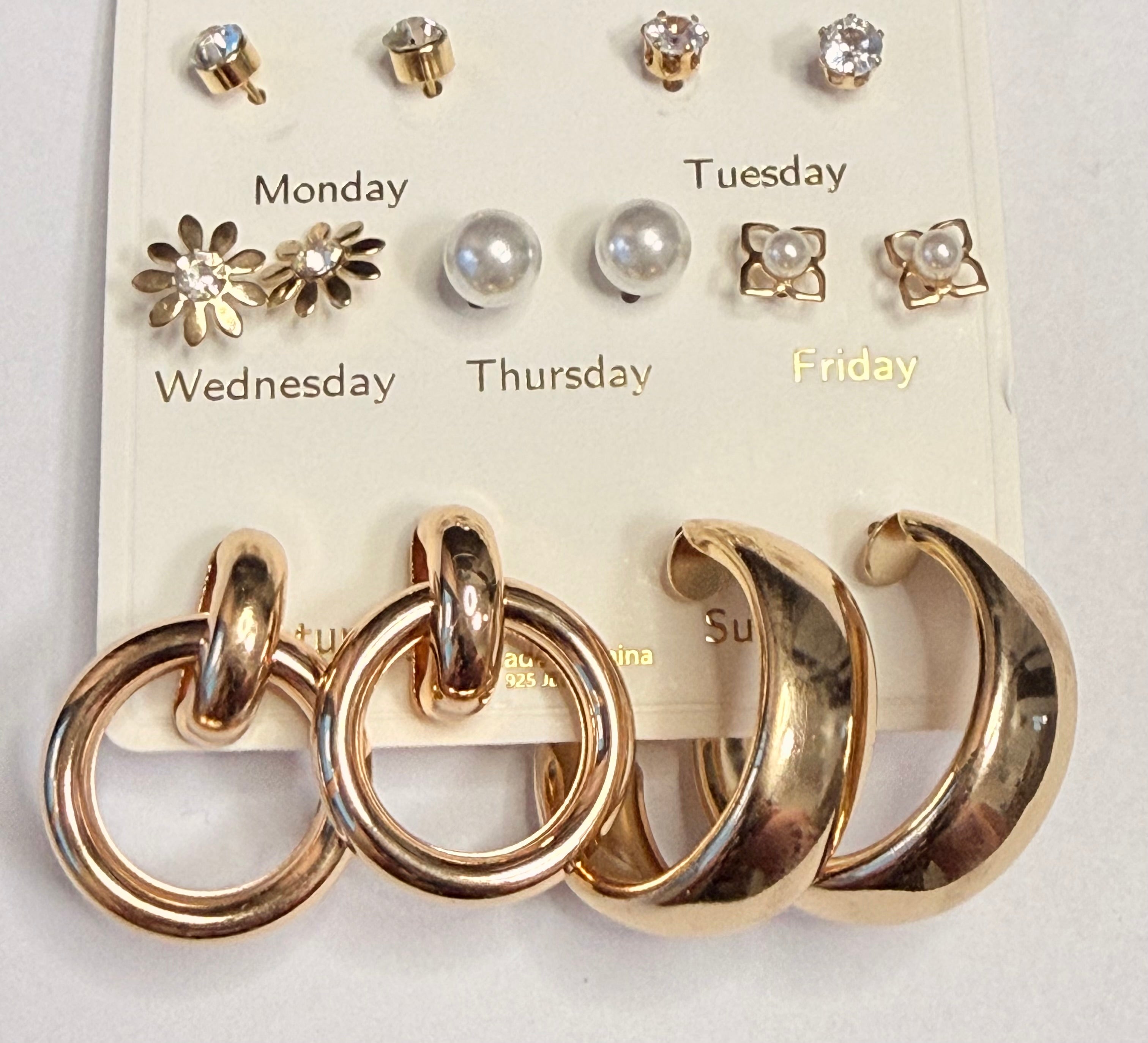 Weekly Style Earring Set (7-Pair Bundle)