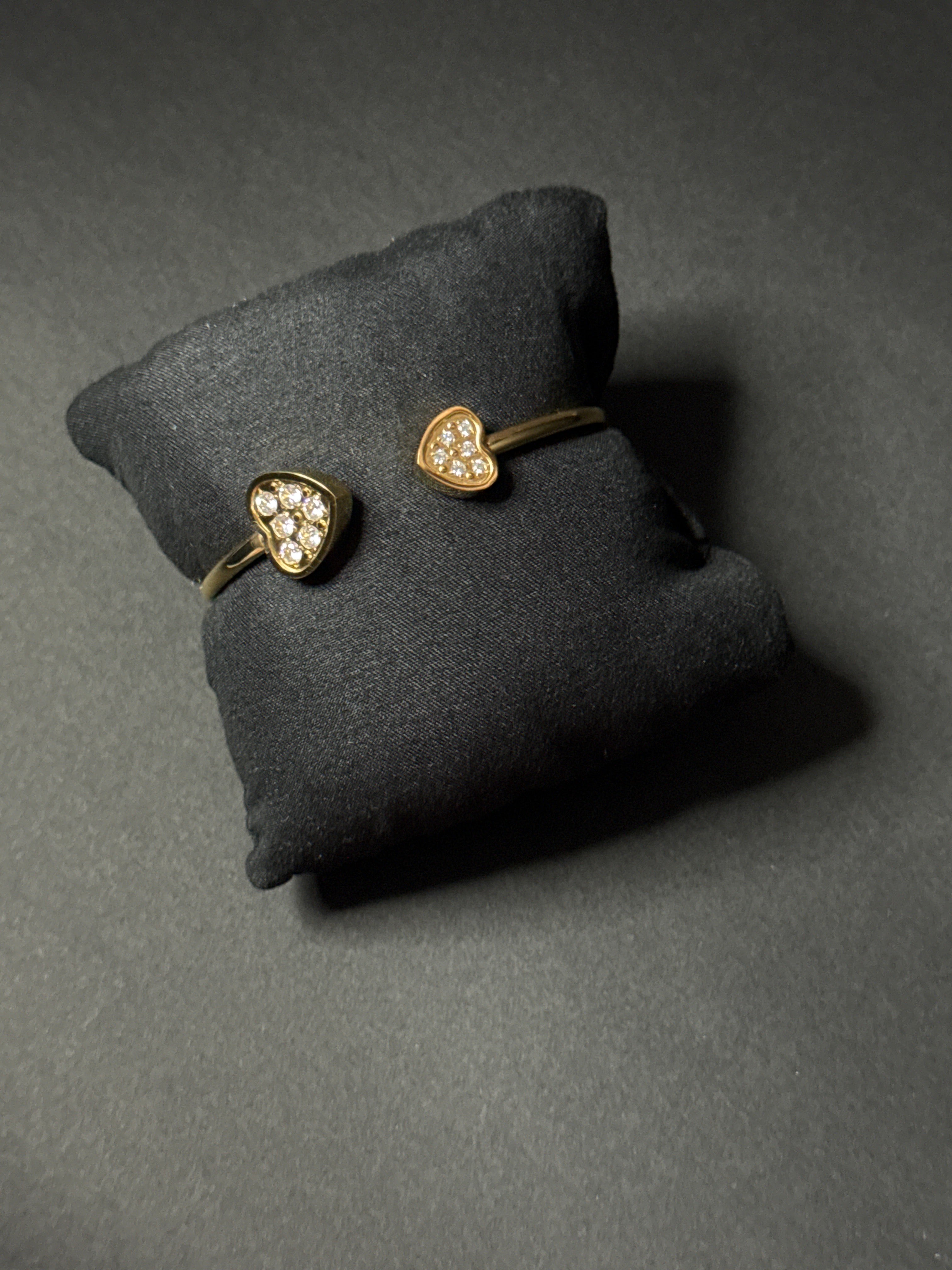 Golden Heart Sparkle Cuff