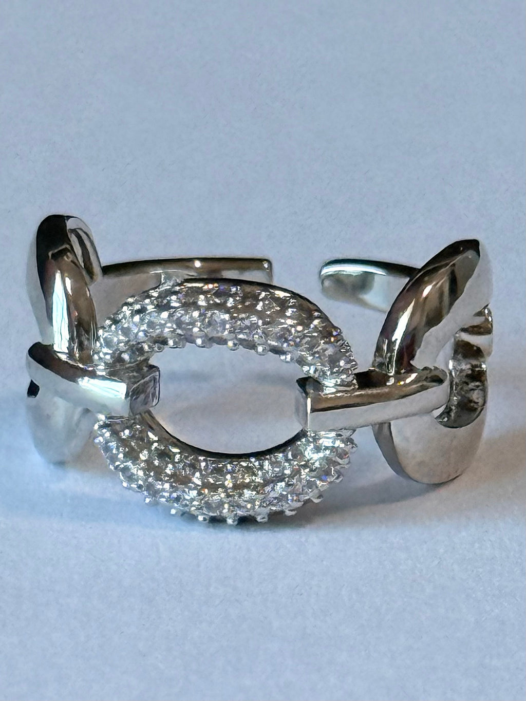 Silver Aura Link Ring