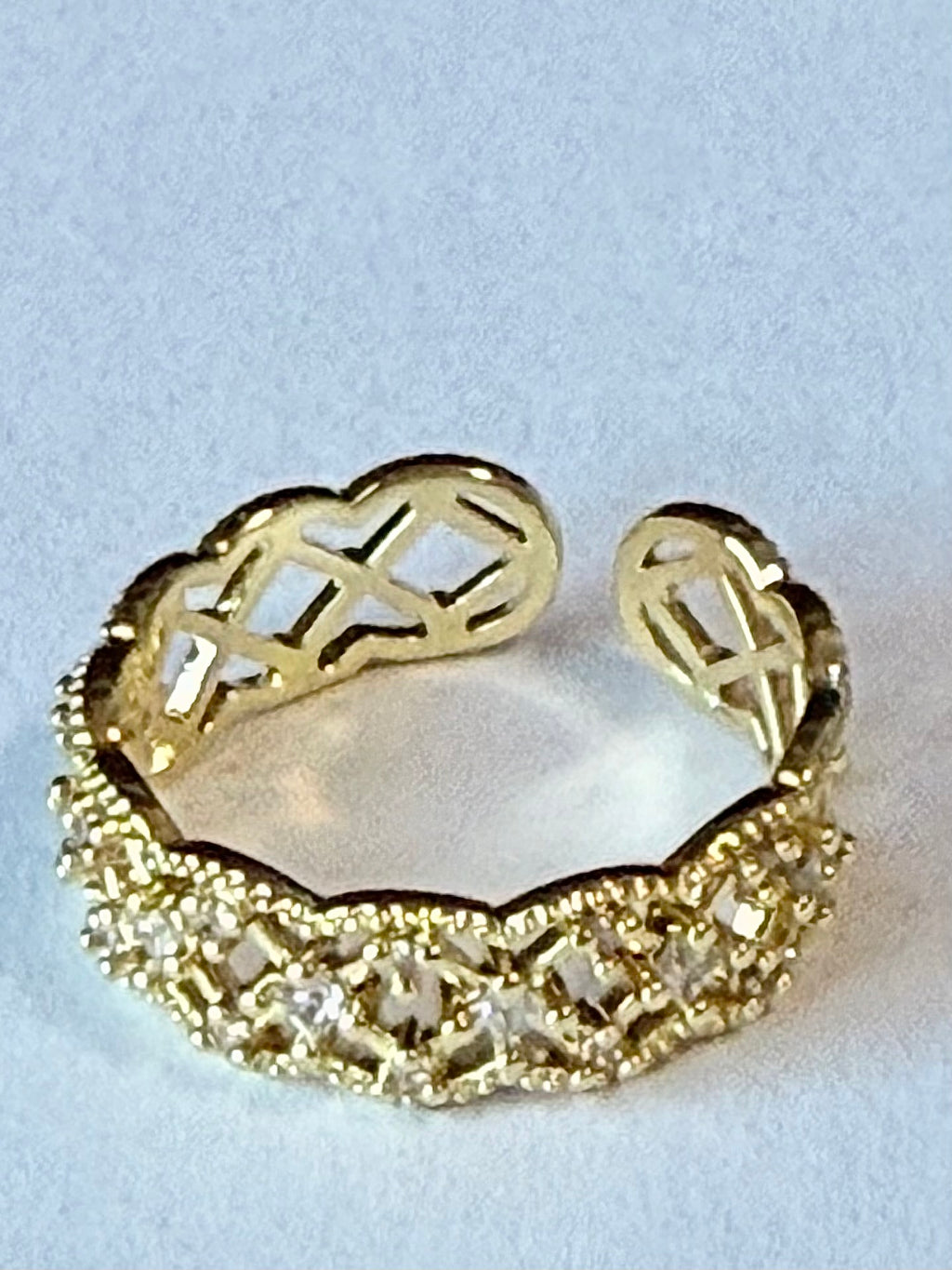 Gilded Lattice Ring