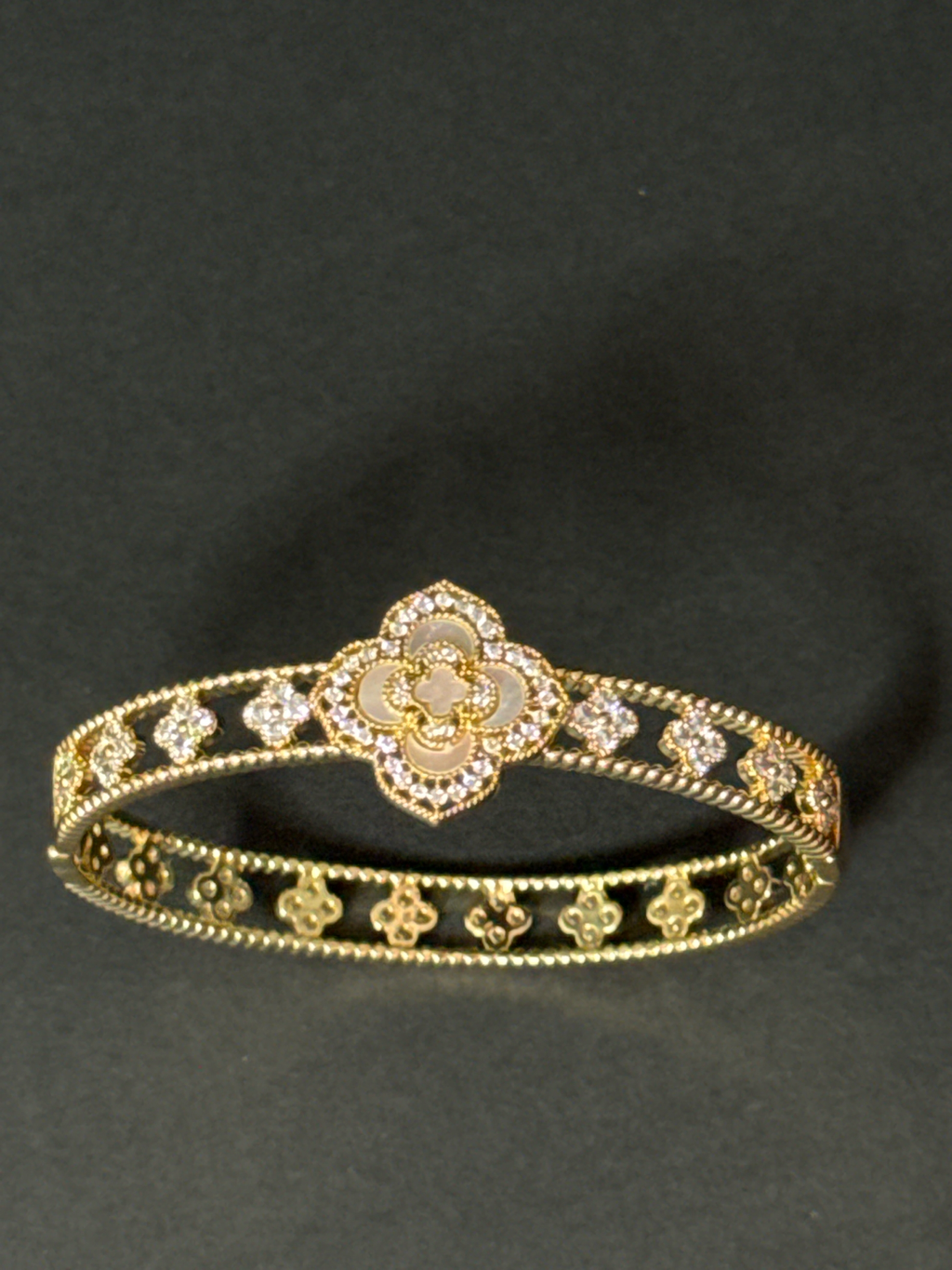 Golden Blossom Luxe Cuff Bracelet