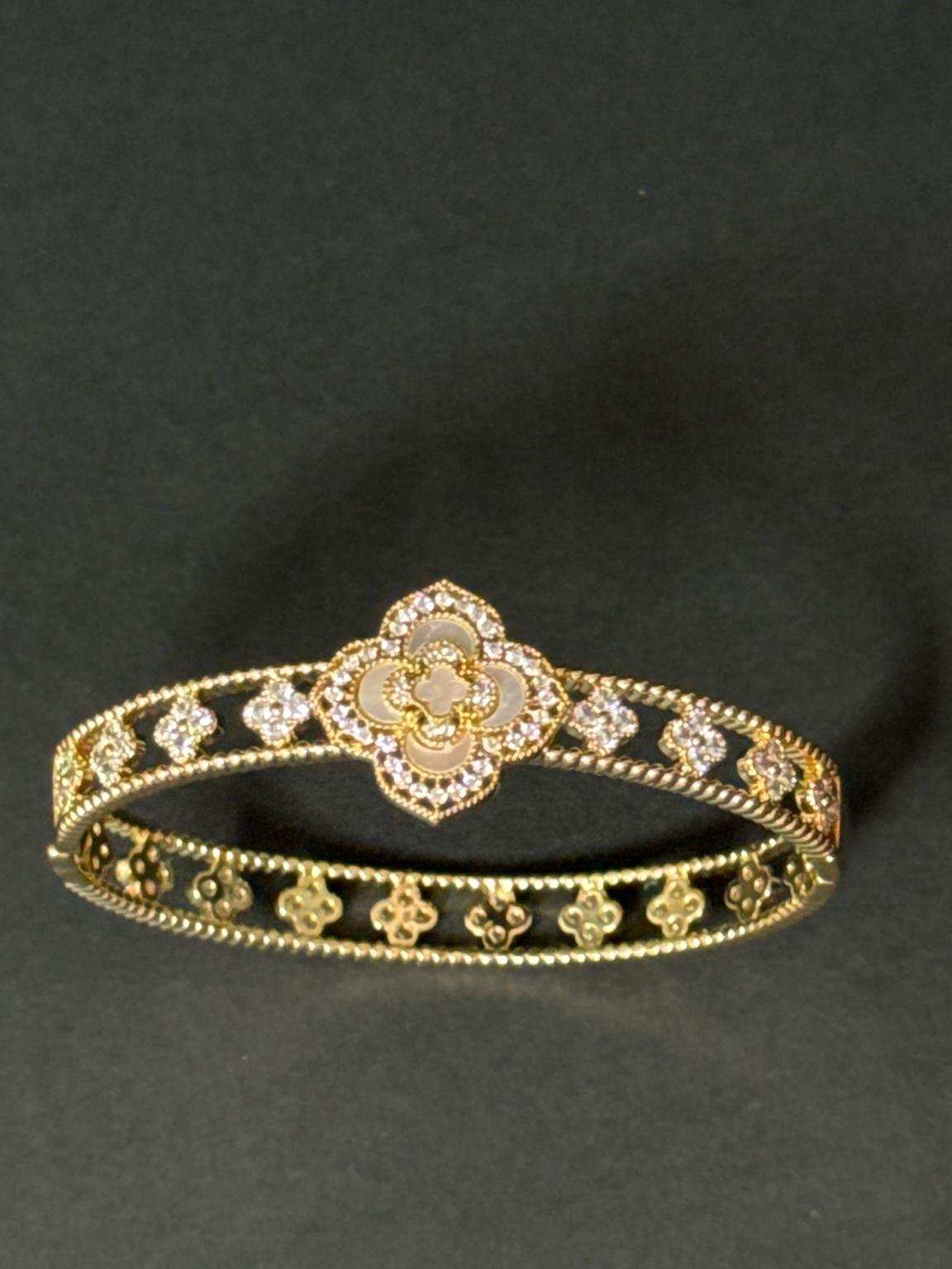 Golden Blossom Luxe Cuff Bracelet
