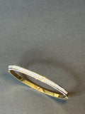 Crystal Line Gold Bangle