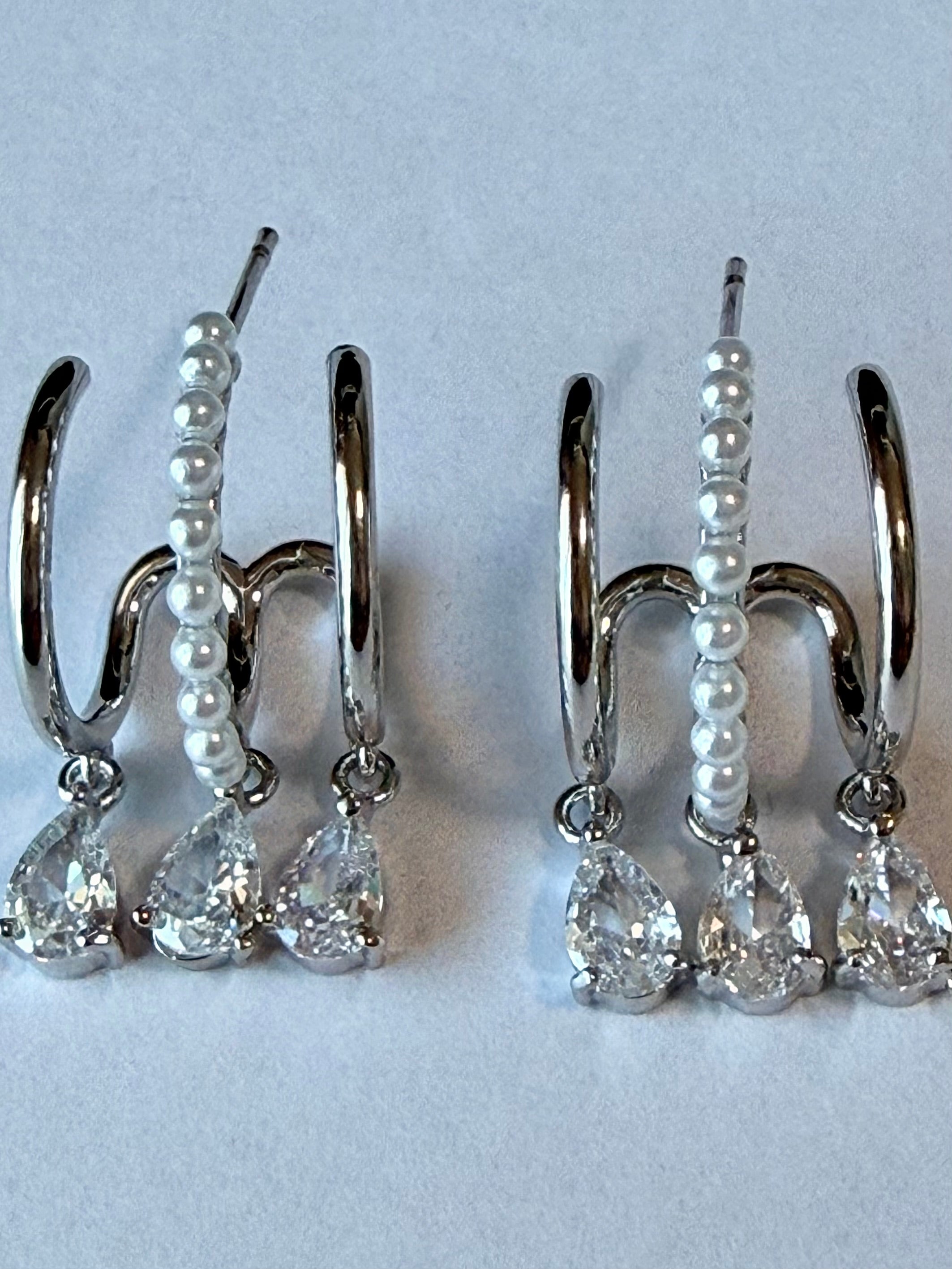 Lunar Pearl Drop Earrings