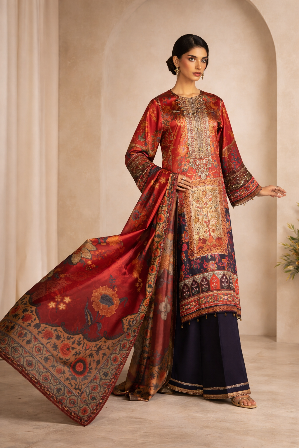 Premium SHAMOIS Silk 3 peices