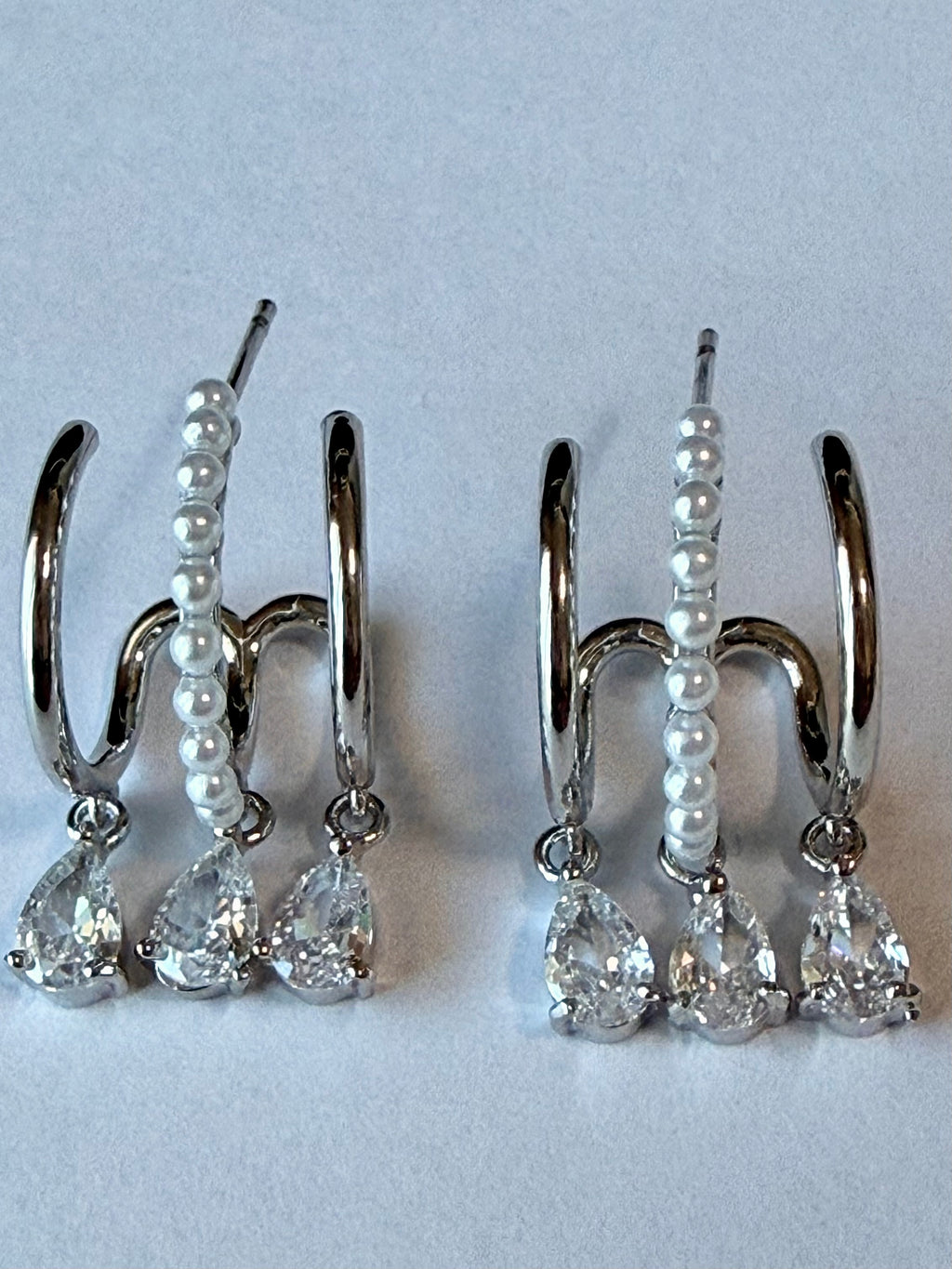 Lunar Pearl Drop Earrings