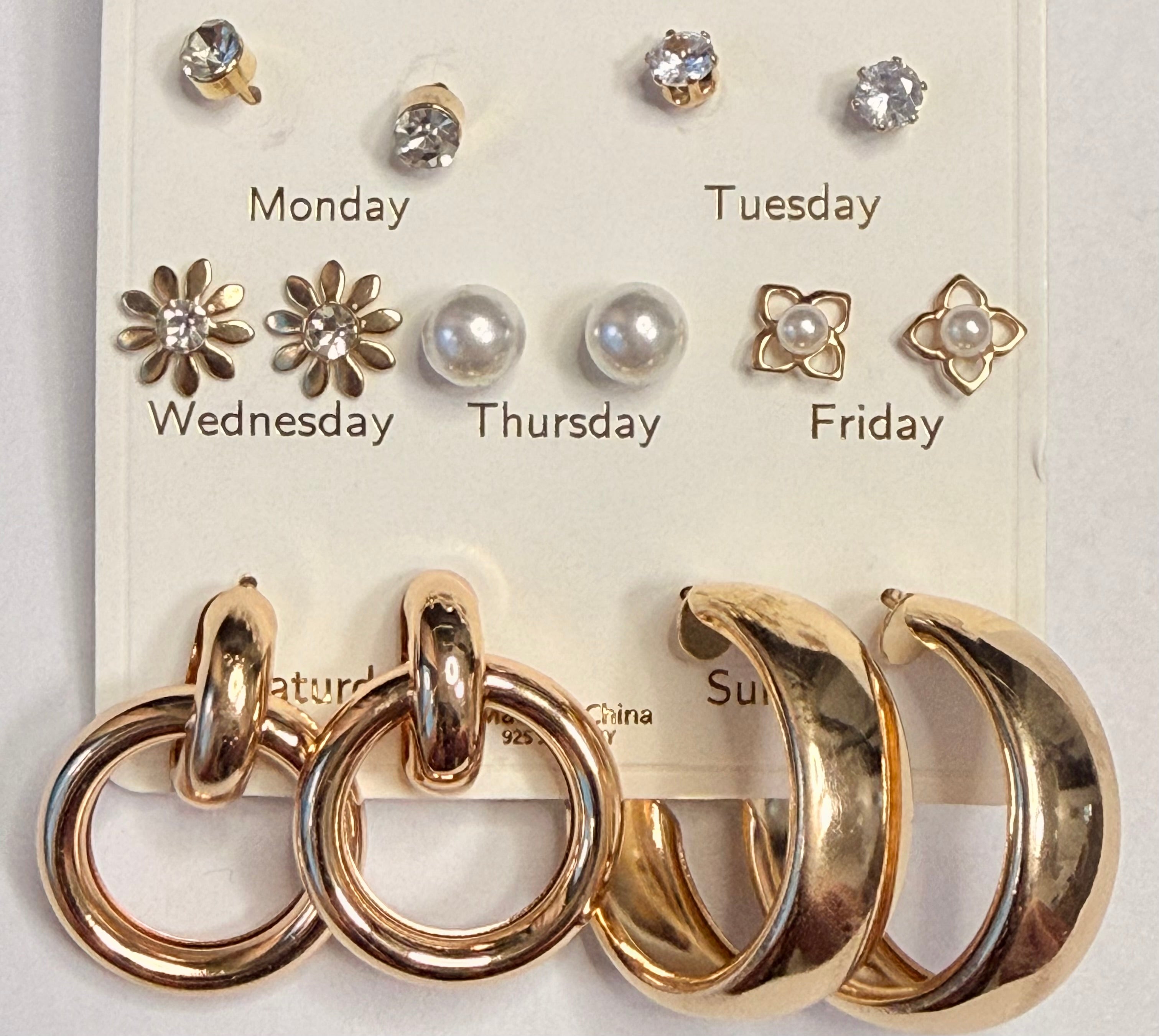 Weekly Style Earring Set (7-Pair Bundle)