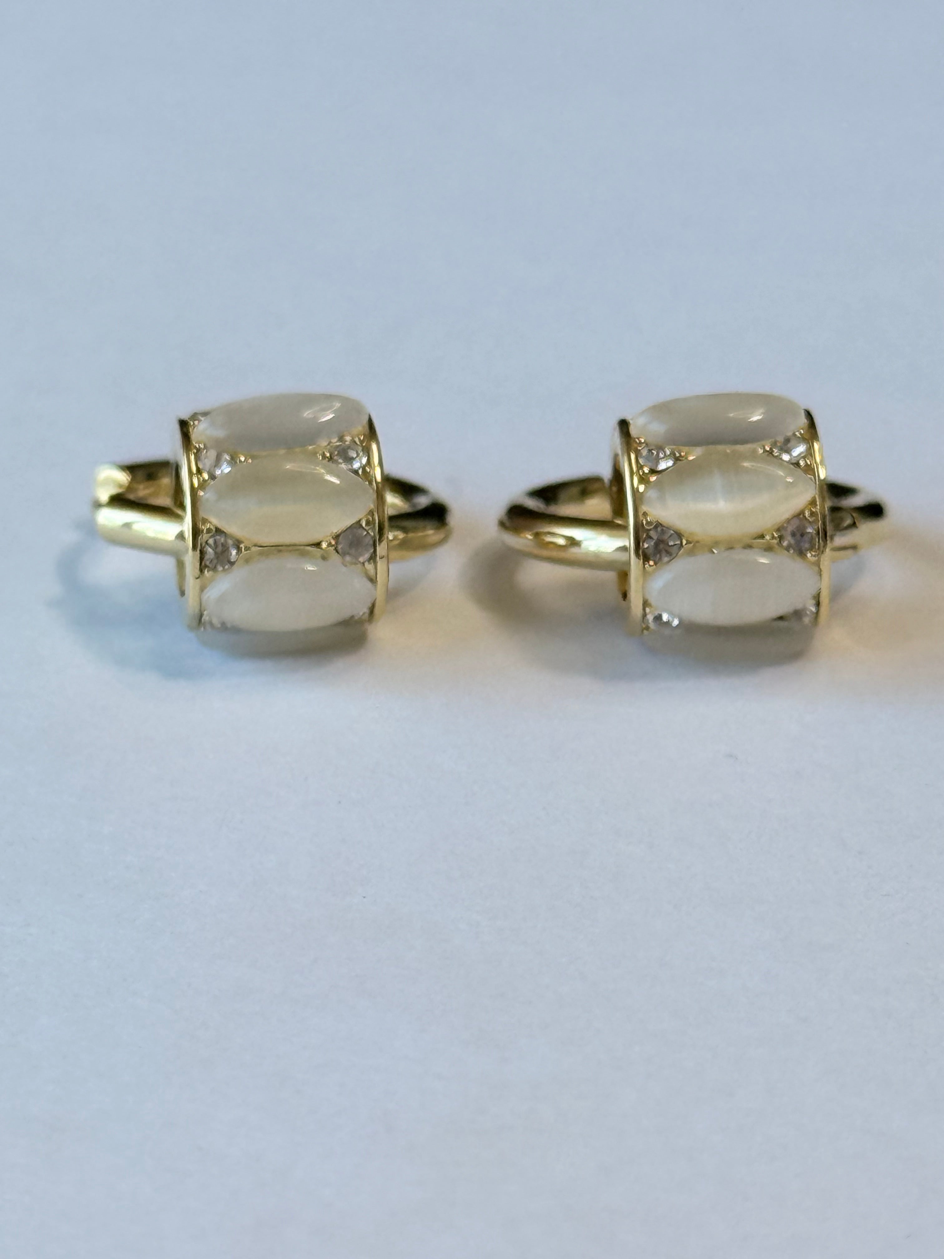Floral Charm Gold Hoop Earrings