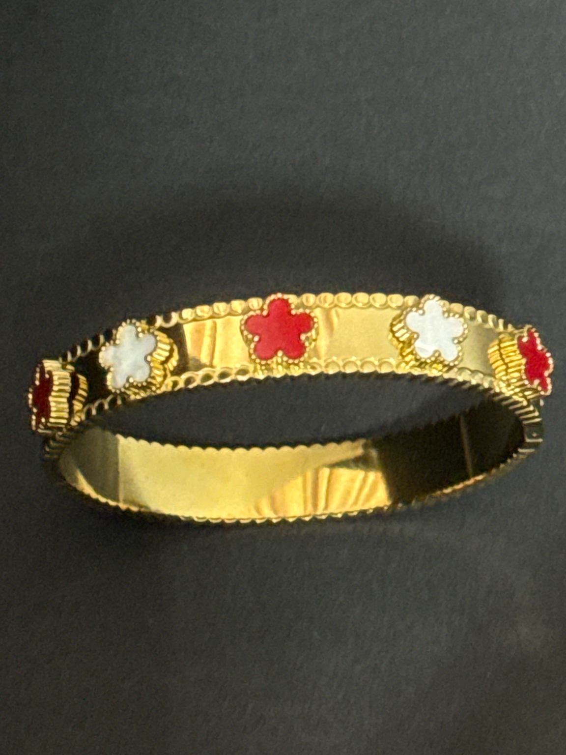 Flora Charm Statement Bangle