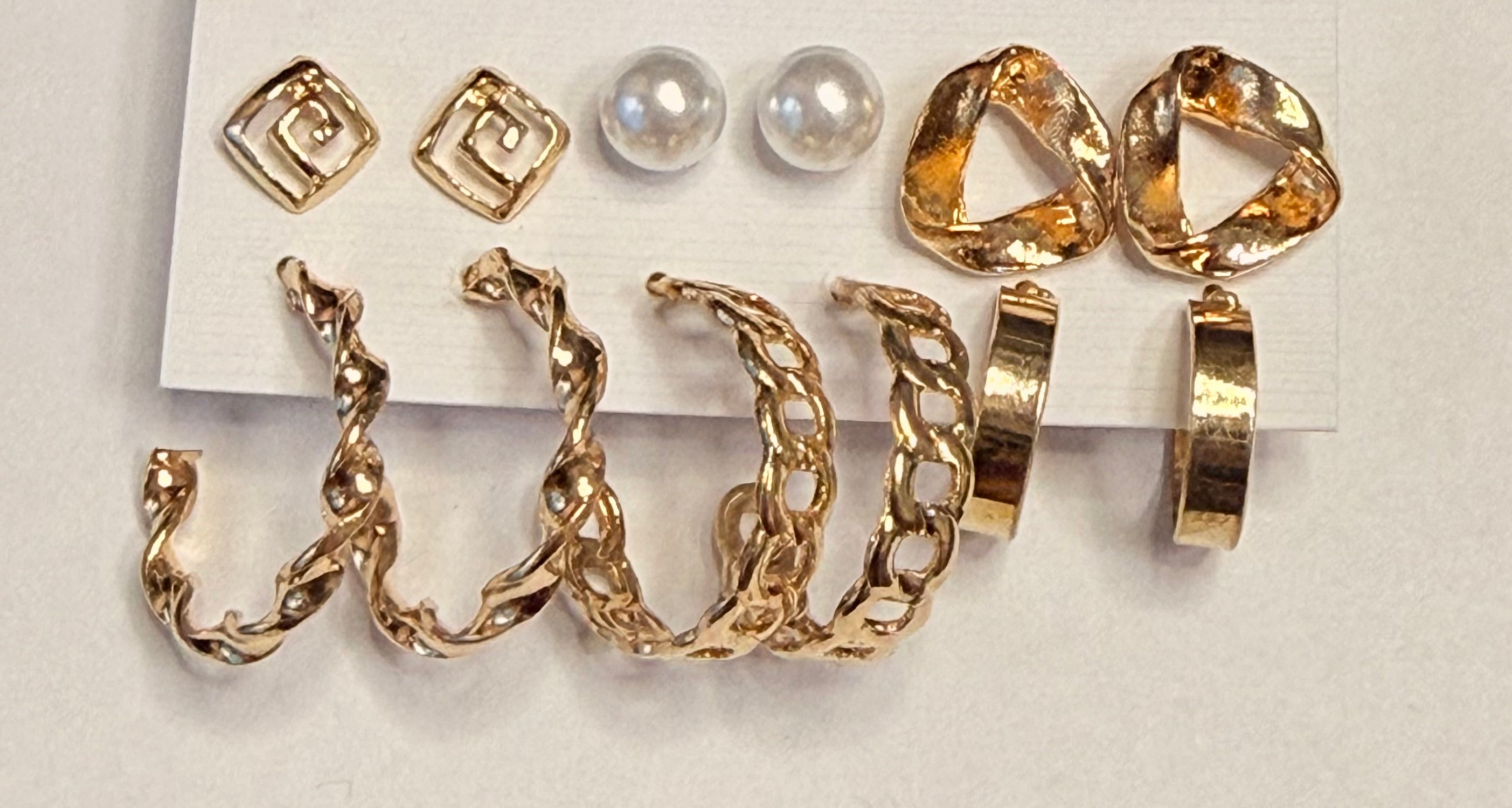 Golden Trend Hoop Set (6-Pair Bundle)