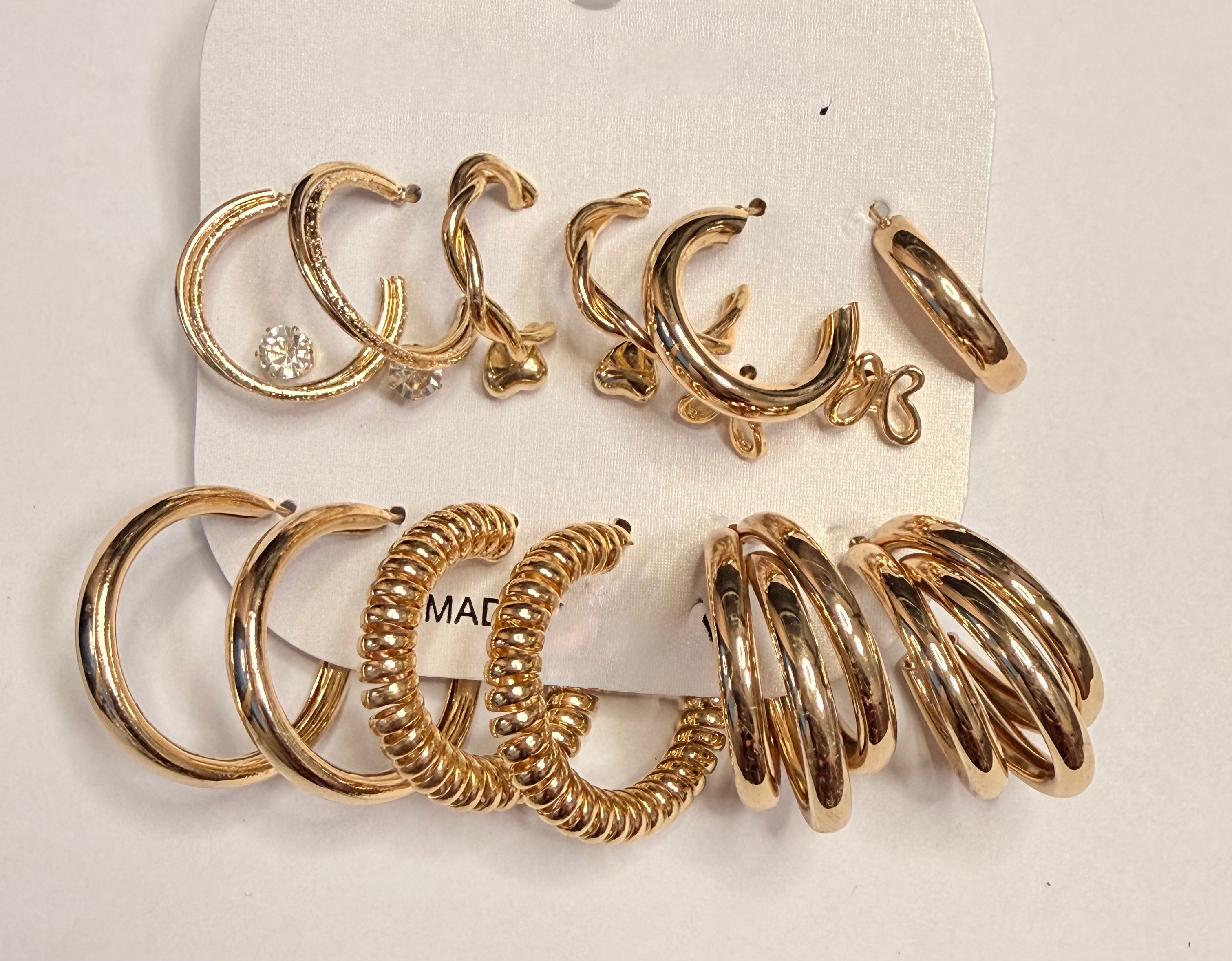 Golden Essentials Hoop Set (6-Pair Bundle)