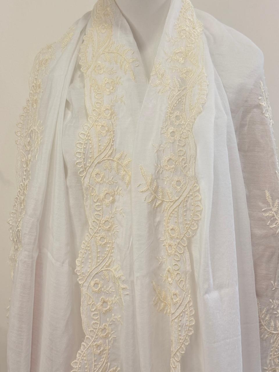 Ivory Grace Premium Voile Lawn Dupatta