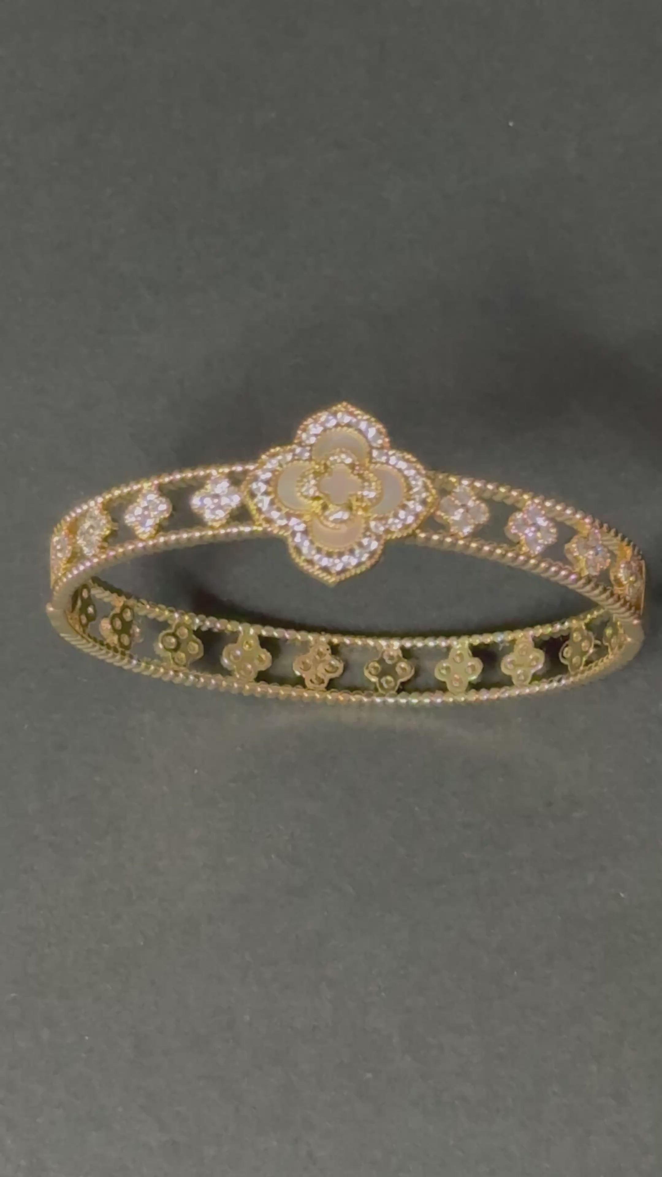 Golden Blossom Luxe Cuff Bracelet