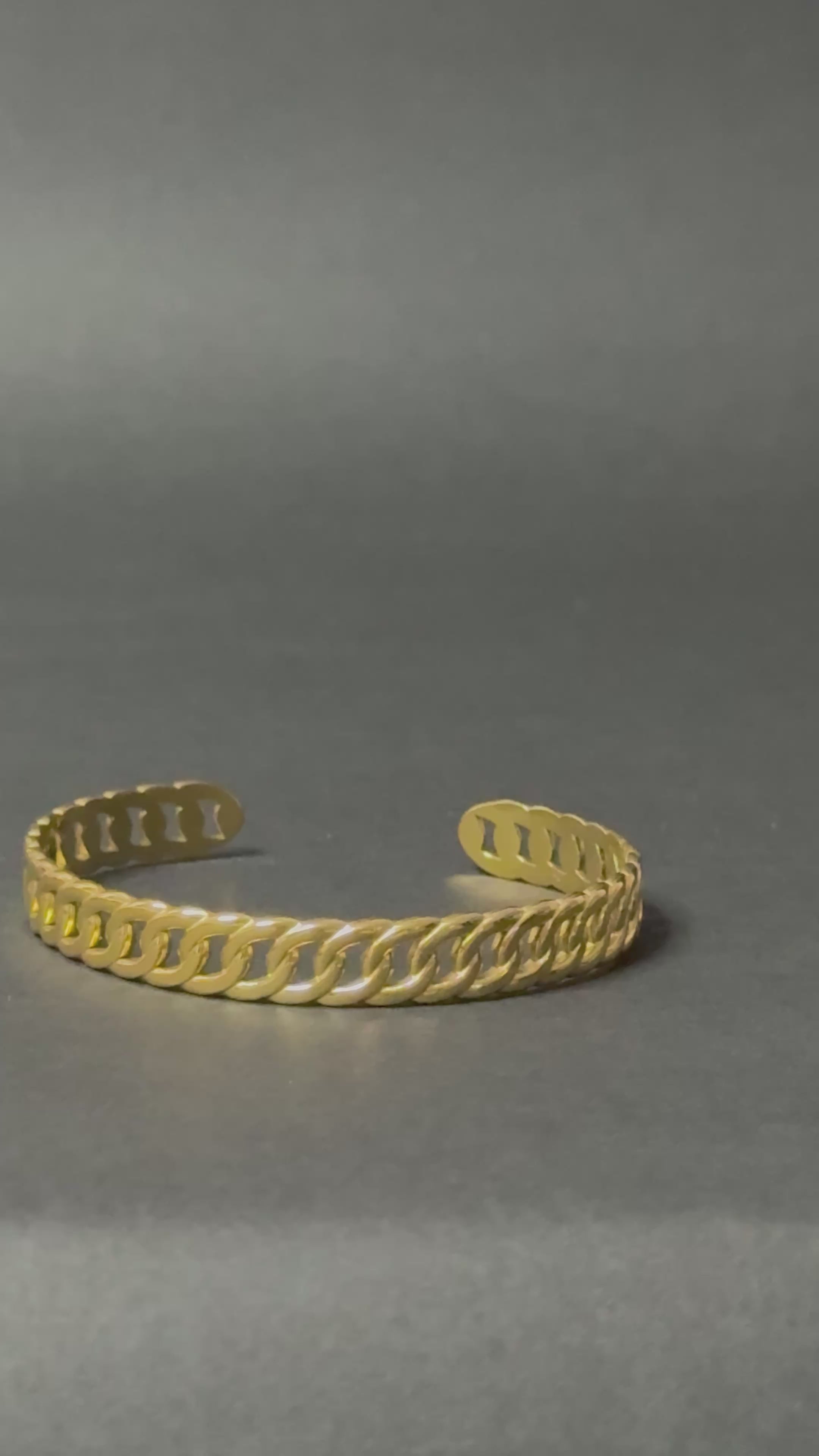 Luxe Gold Chain Cuff Bracelet