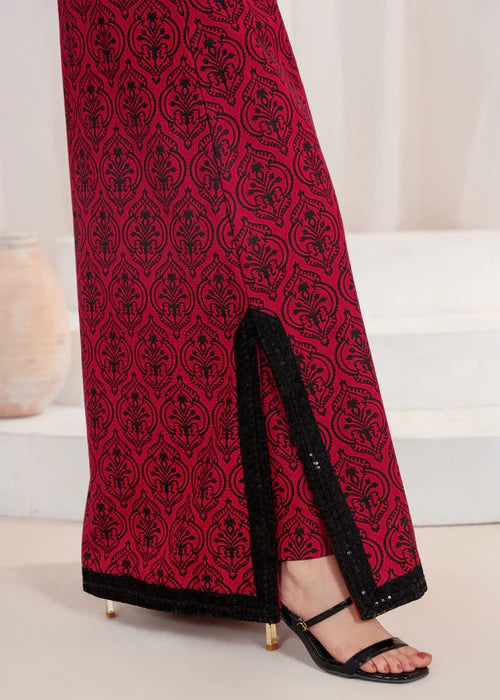 Ruby Lace A-Line Kurta Set