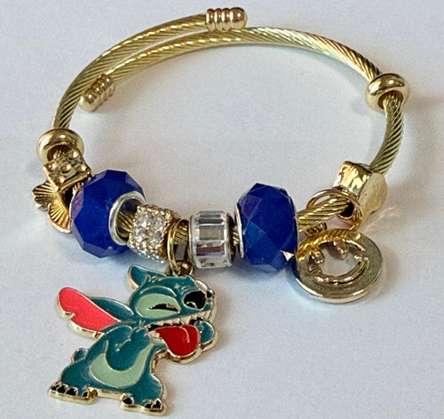 Blue Stitch Smile Bracelet